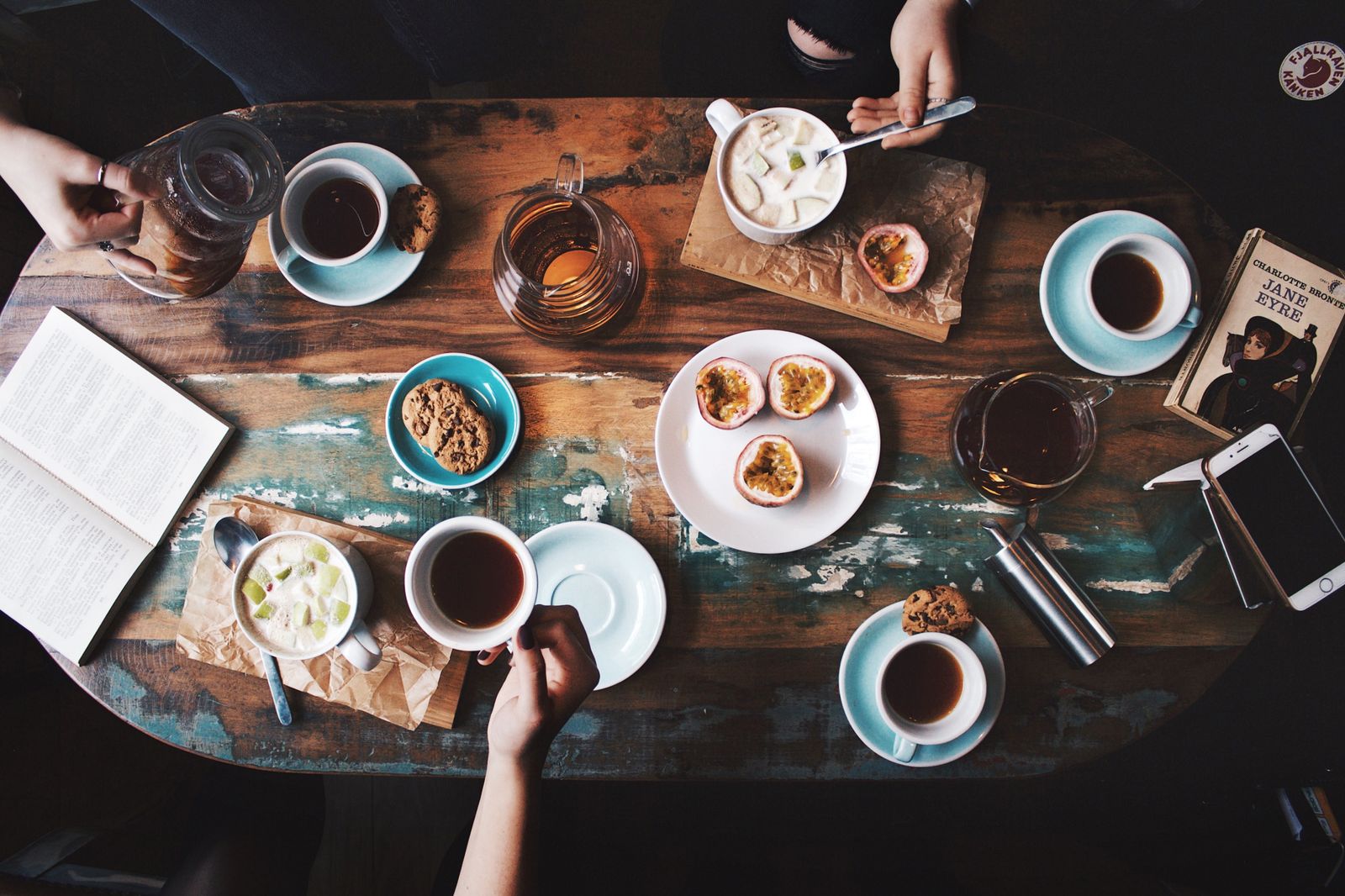 Cafe table setting